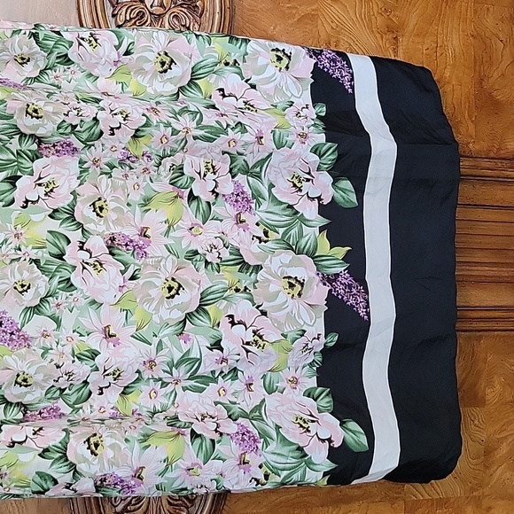 DOWNEAST Border Print DRESS Striped Floral sz XL NWT $42.99 - Picture 2 of 9